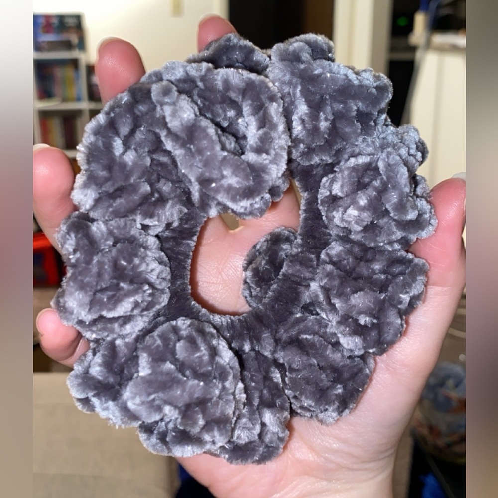 Crochet Velvet Scrunchie Hair Accessory